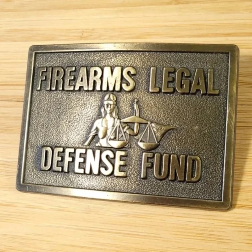Firearms Legal Defense Fund Brass Belt Buckle